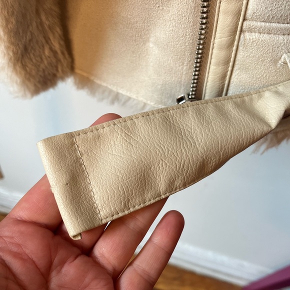 Zara Shearling Aviator Coat, Small - Picture 9 of 10